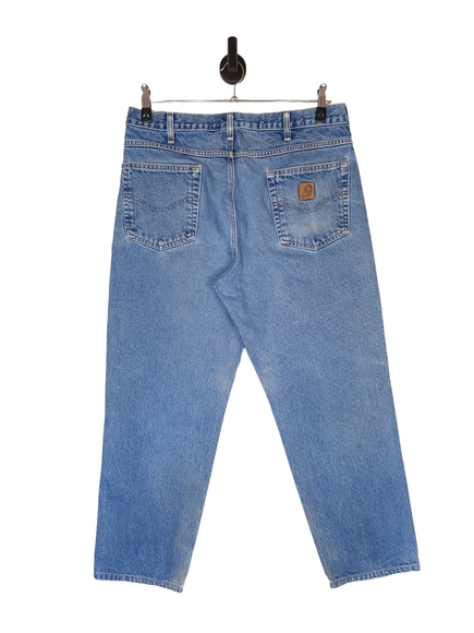 Men's Y2K Carhartt Relaxed Fit Denim Jeans In Blue Size W36 L30 - Picture 3 of 6